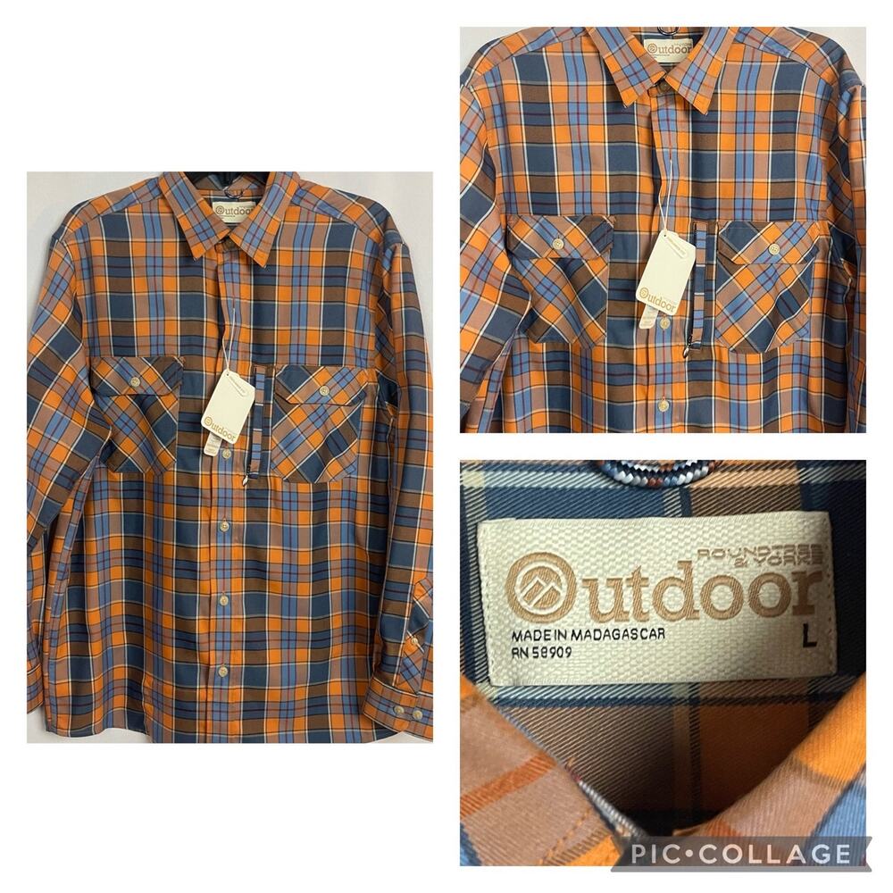 Roundtree & Yorke Outdoor The Trekker Button Down Shirt L NWT
